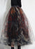 Kvinders A-Line Nederdel i Sort Blonde Tulle 2