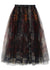 Kvinders A-Line Nederdel i Sort Blonde Tulle 3