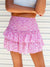 Kvinders A-line Skirt Ruffled Floral Polyester 2