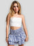 Kvinders A-line Skirt Ruffled Floral Polyester 3