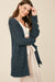 Kvinders Åben Cardigan Chunky Strik Grøn 1