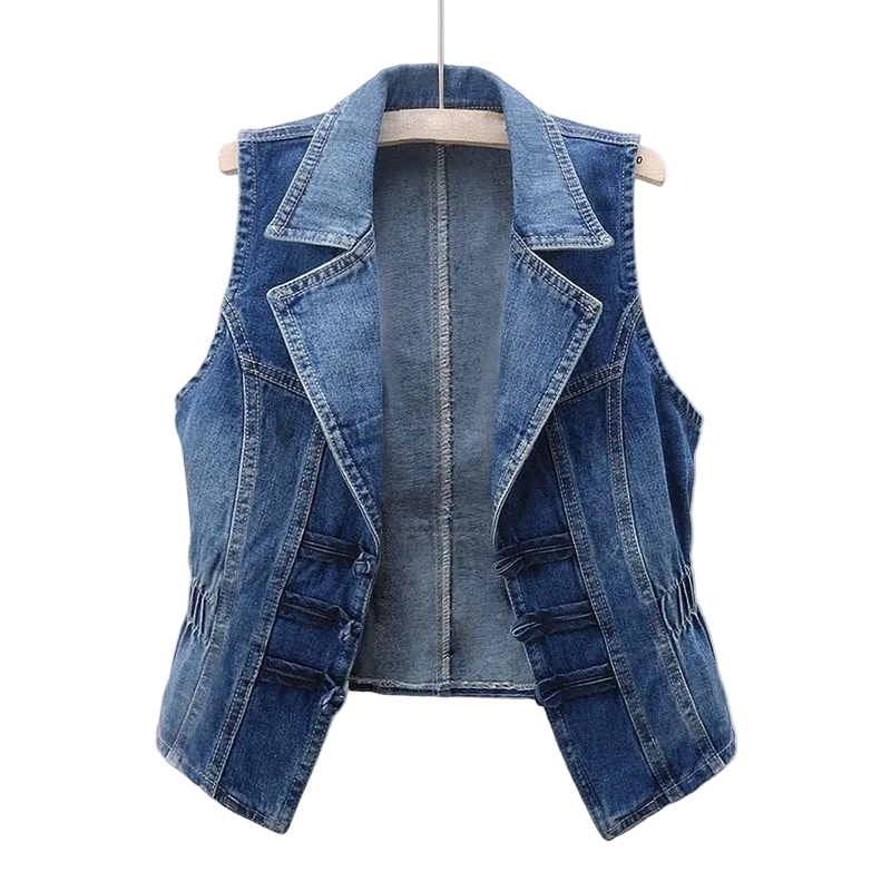 Kvinders Åben Front Vest Afslappet Stil 0