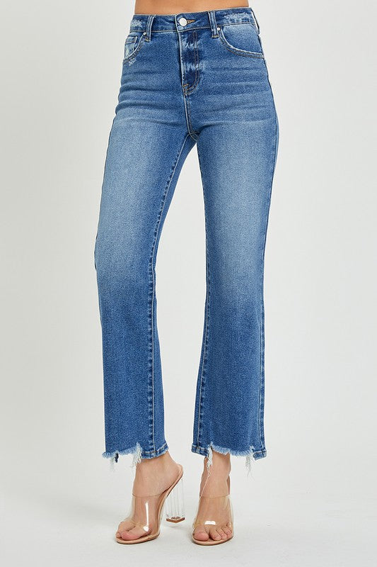 Kvinders Ankel Jeans Høj Talje Afslappet 100% Bomuld 2