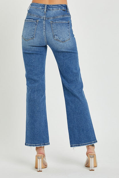 Kvinders Ankel Jeans Høj Talje Afslappet 100% Bomuld 4