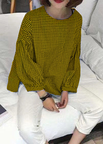 Kvinders Asymmetrisk Bluse i Ternet Design 10