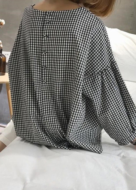 Kvinders Asymmetrisk Bluse i Ternet Design 3