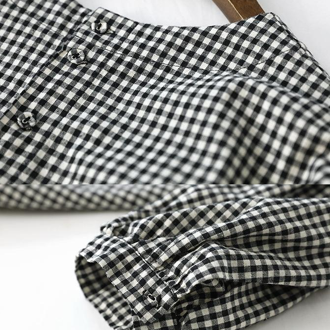 Kvinders Asymmetrisk Bluse i Ternet Design 4