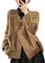 Kvinders Asymmetrisk Cashmere Strikpullover til Vinter 0