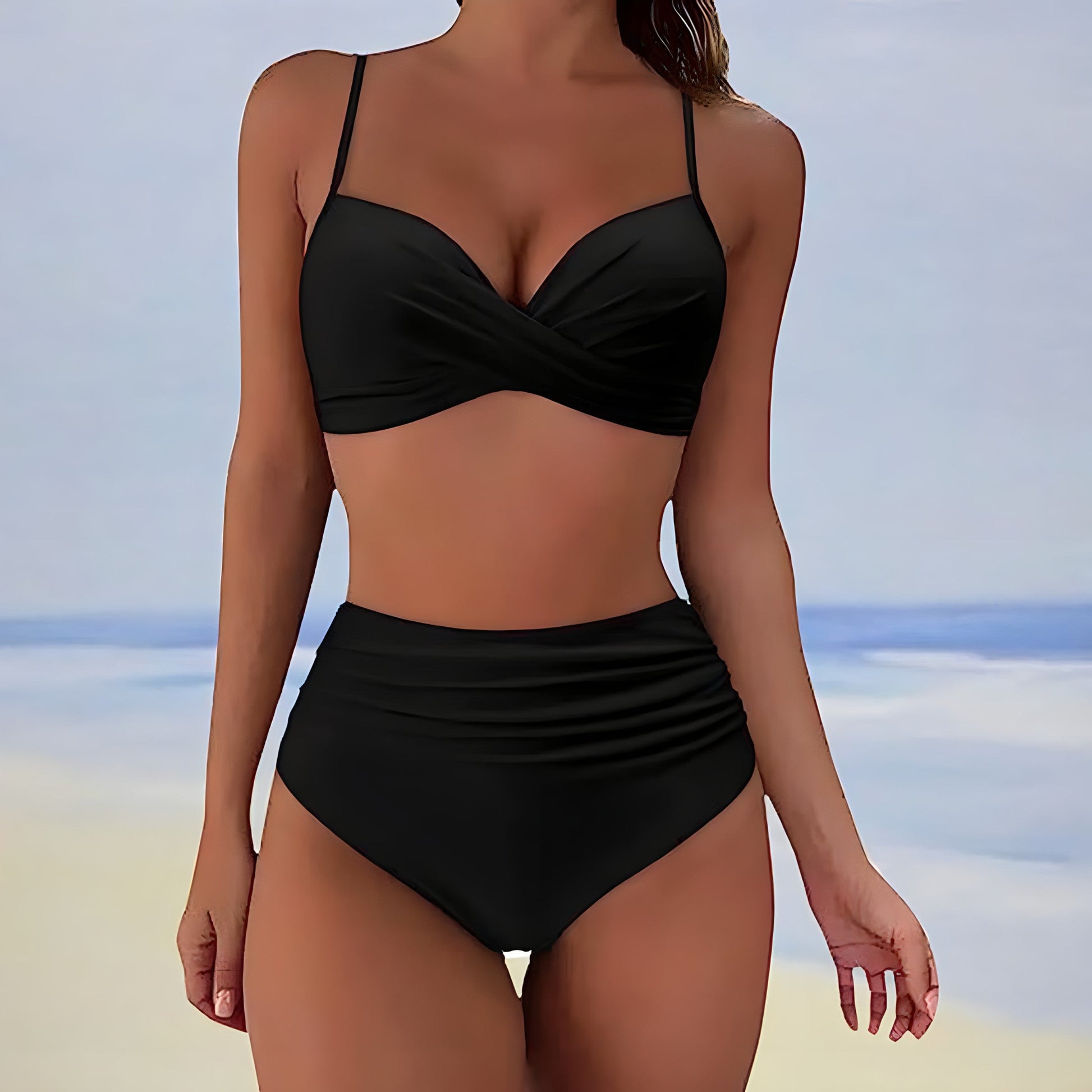 Kvinders Bikini Sæt Høj Talje Stilfuld 1