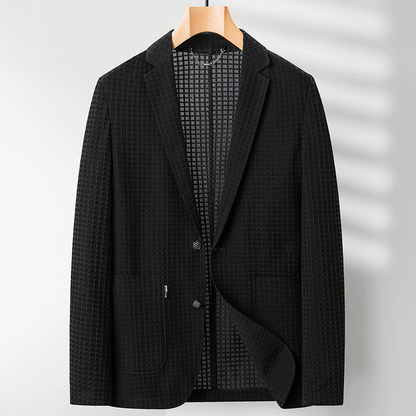 Kvinders Blazer Elegant Vaffelmønster Viskoseblanding 2