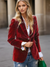 Kvinders Blazer Retro Elegant Skræddersyet Fløjl 1