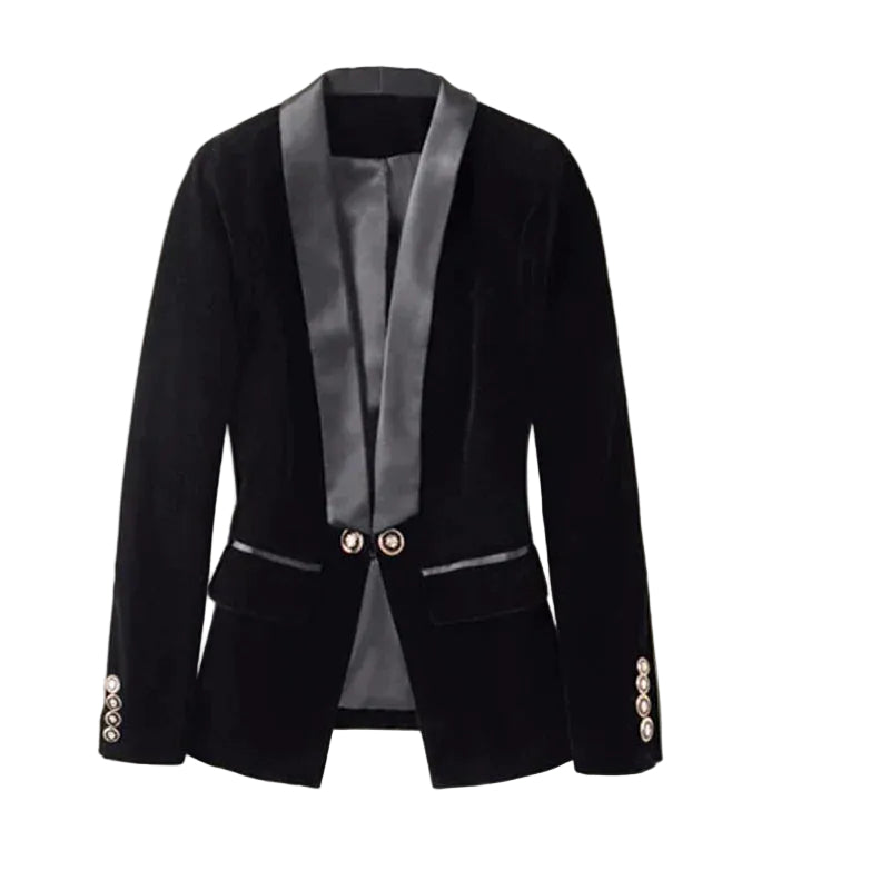 Kvinders Blazer i Fløjl Stilfuld 0