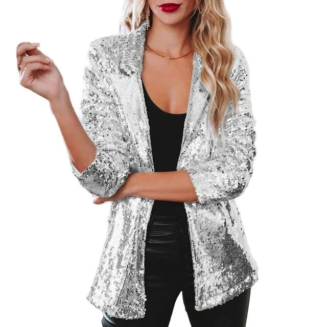Kvinders Blazer med Pailletter 0