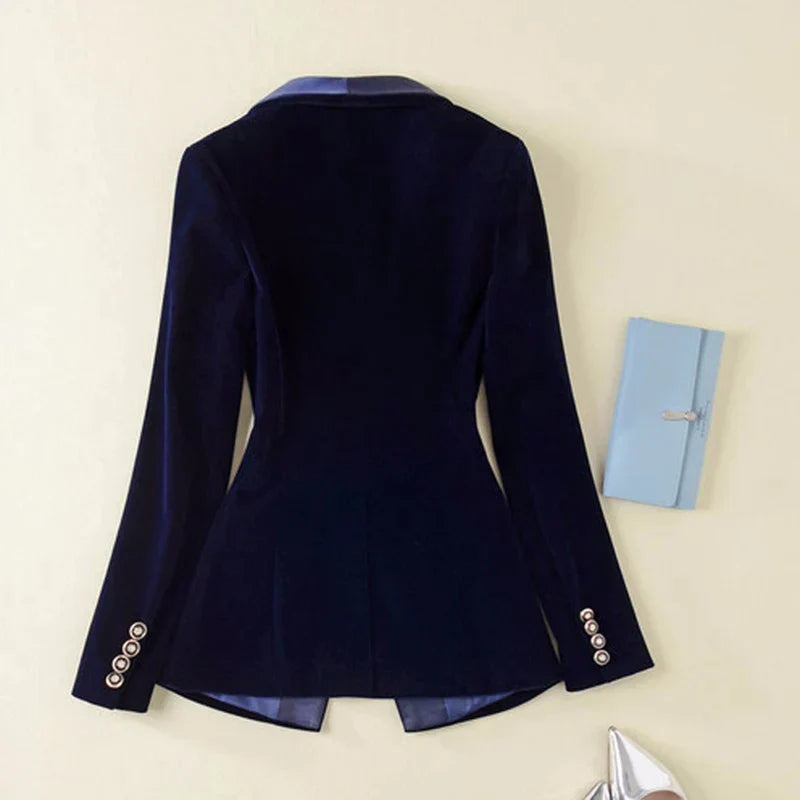 Kvinders Blazer med Satin Revers 3