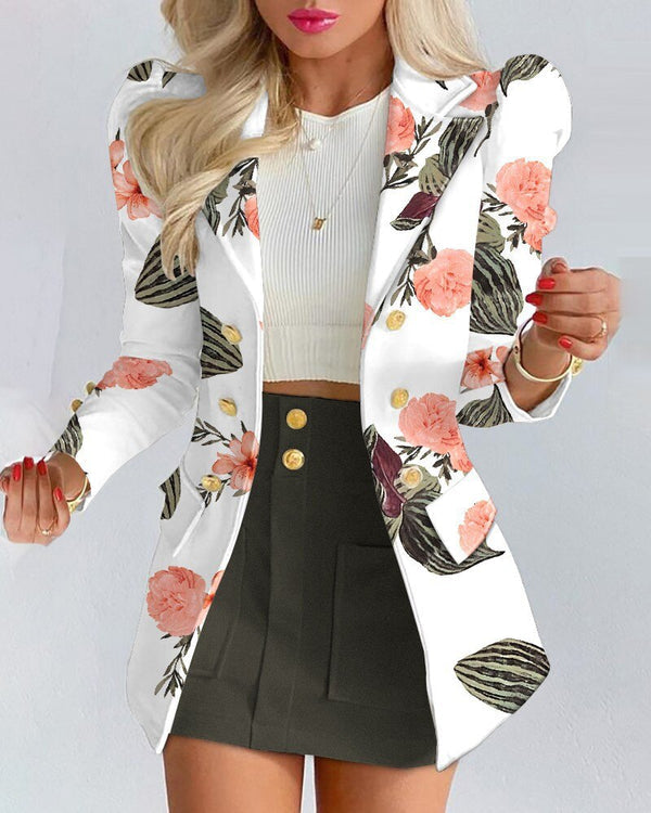 Kvinders Blazer og Nederdel Koordinationssæt Chic Stil 2