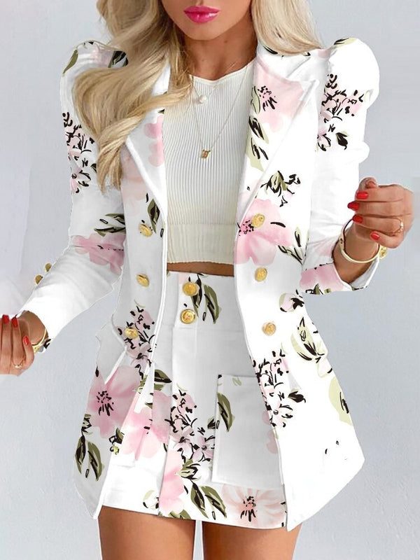 Kvinders Blazer og Nederdel Koordinationssæt Chic Stil 3
