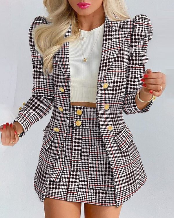 Kvinders Blazer og Nederdel Koordinationssæt Chic Stil 5