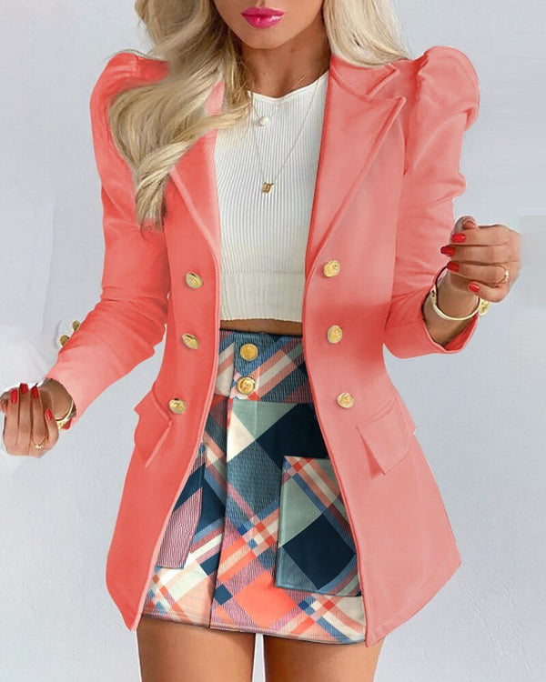 Kvinders Blazer og Nederdel Koordinationssæt Chic Stil 7