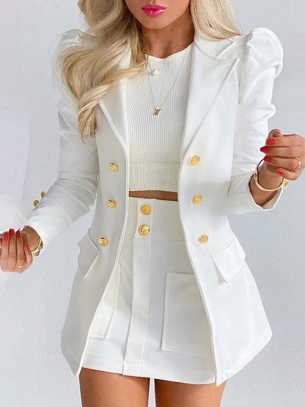 Kvinders Blazer og Nederdel Koordinationssæt Chic Stil 8