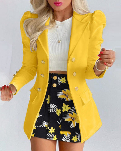 Kvinders Blazer og Nederdel Koordinationssæt Chic Stil 9