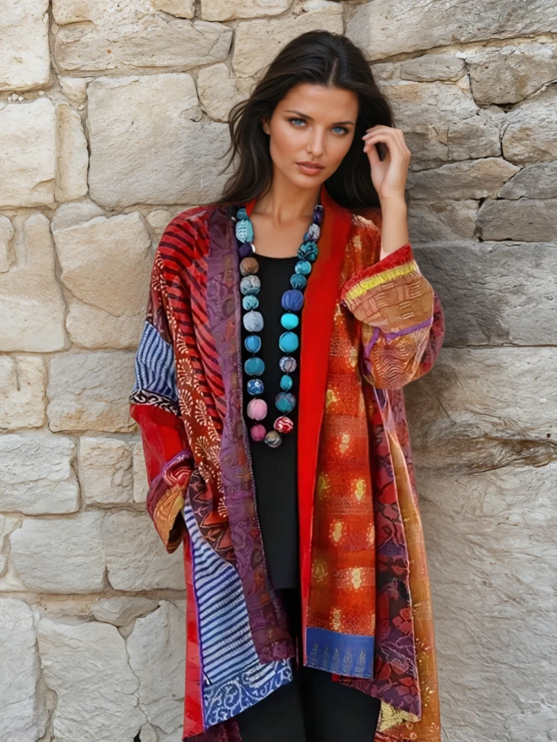 Kvinders Bluse Multifarvet Blød Stof 1