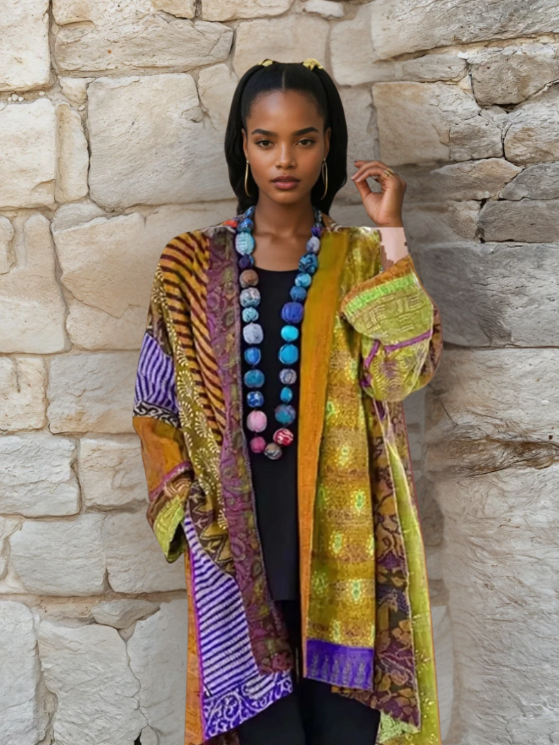 Kvinders Bluse Multifarvet Blød Stof 3