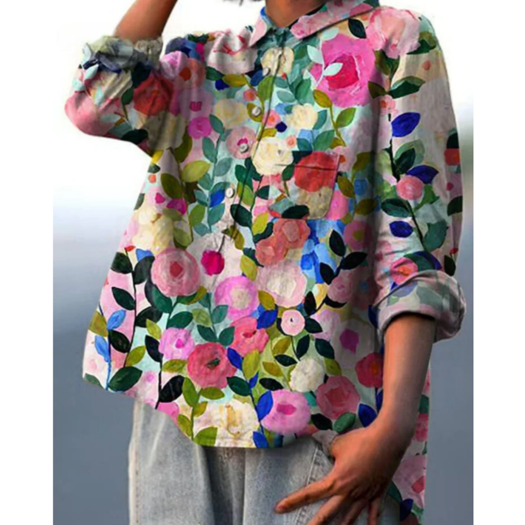Kvinders Bluse med Blomsterprint 3