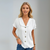 Kvinders Bluse med Krave og Knapper 0
