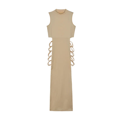 Kvinders Bodycon Kjole med Criss Cross Udsnit 6
