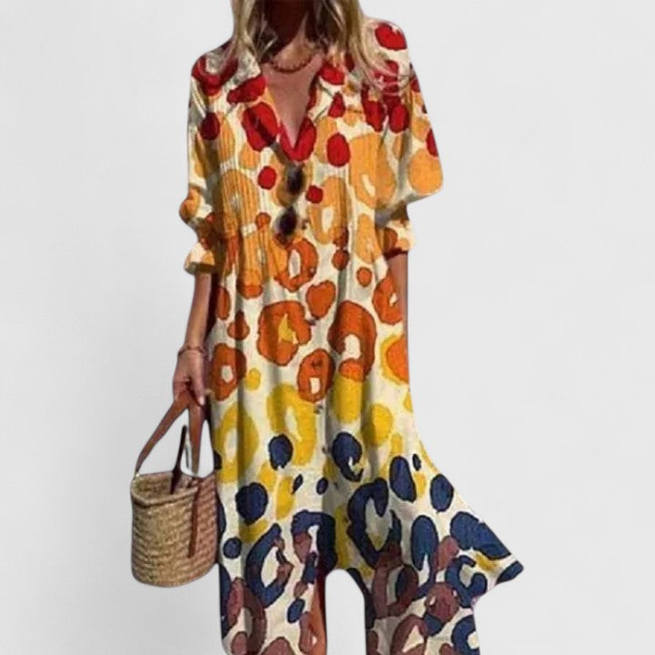 Kvinders Boho Kjole Unikt Design Flatterende Pasform 3