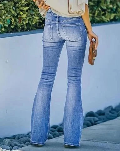 Kvinders Bootcut Jeans Høj Talje 2
