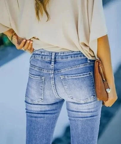 Kvinders Bootcut Jeans Højtaljede 4