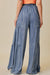 Kvinders Bred Bukser Med Rynker Vasket Denim 3