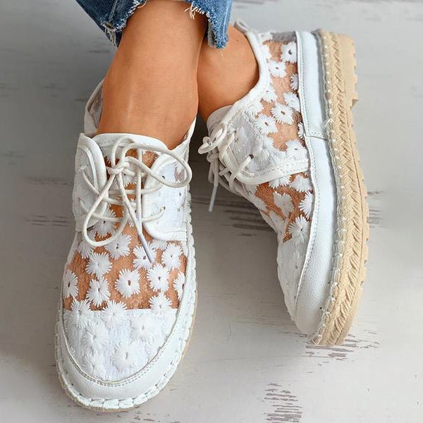 Kvinders Broderede Sneakers Komfortabel Stil 3