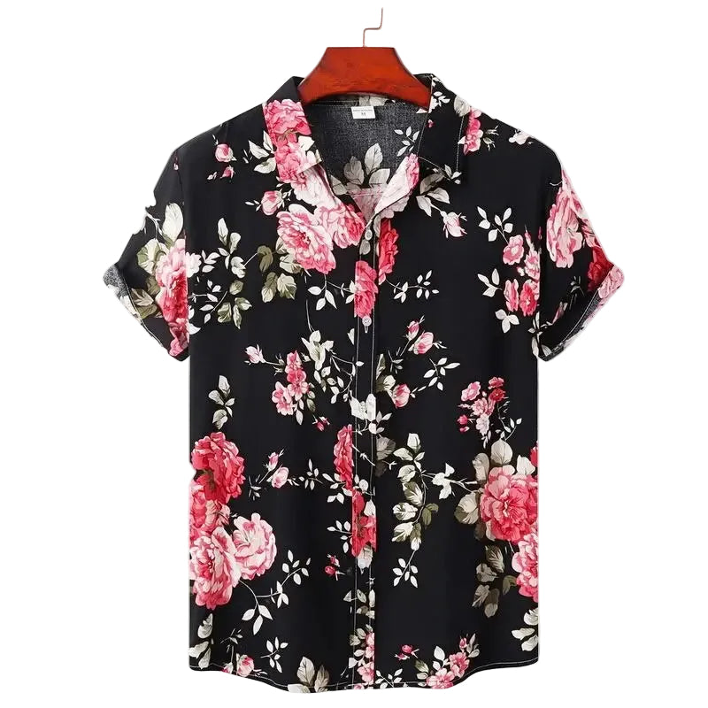 Kvinders Button-Up Skjorte med Blomstermotiver 0