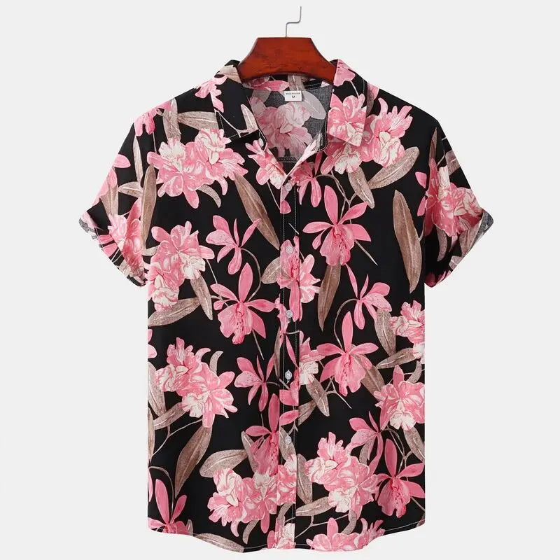 Kvinders Button-Up Skjorte med Blomstermotiver 1