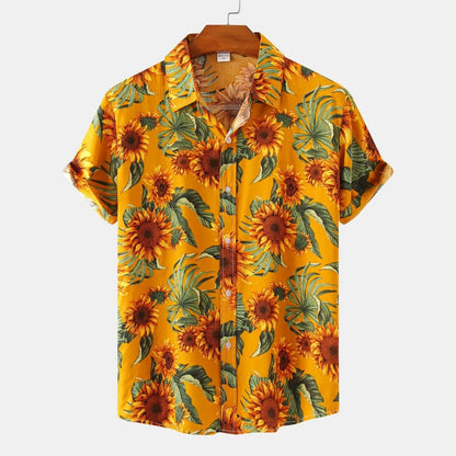 Kvinders Button-Up Skjorte med Blomstermotiver 2