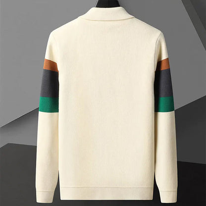 Kvinders Cardigan Med Polokrave Og Stribedekoration 4