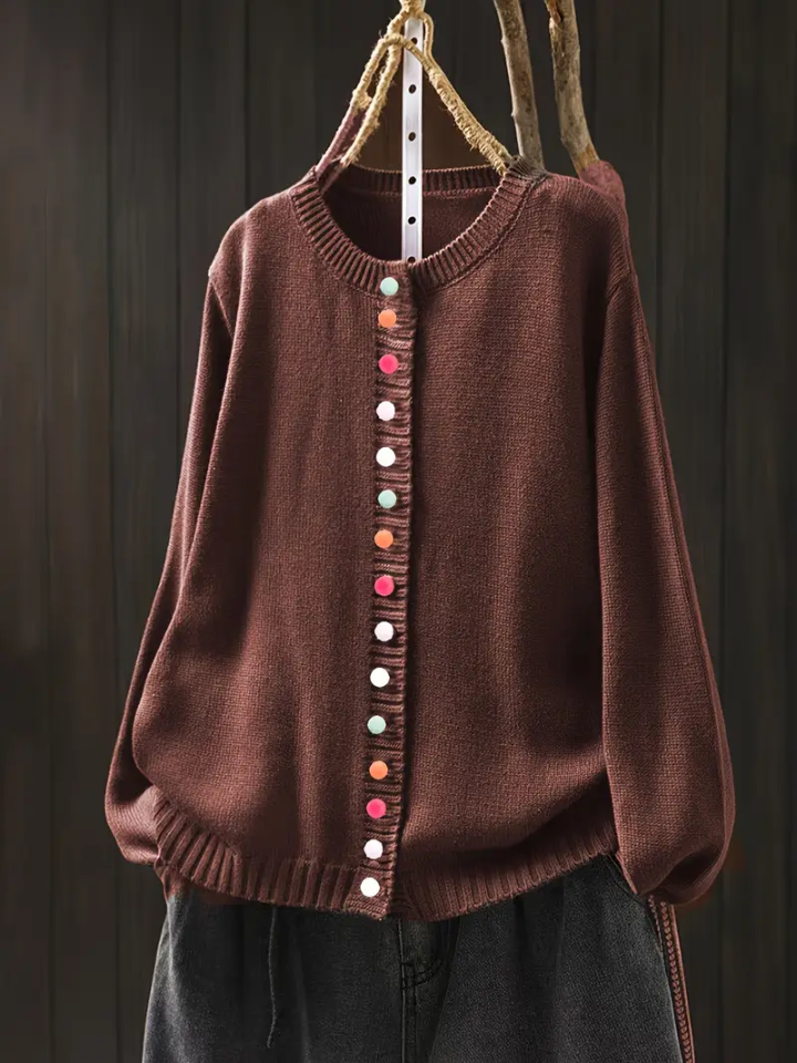 Kvinders Cardigan med Drapering 6