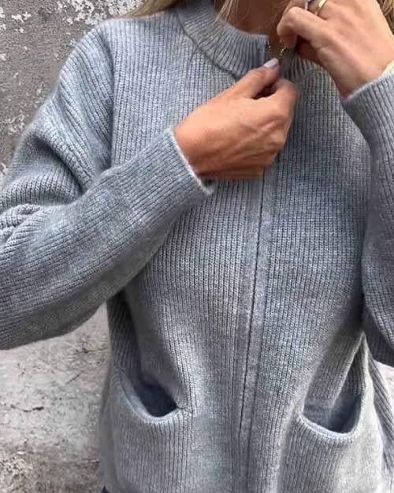 Kvinders Cardigan med Lynlås og Moderne Stil 1