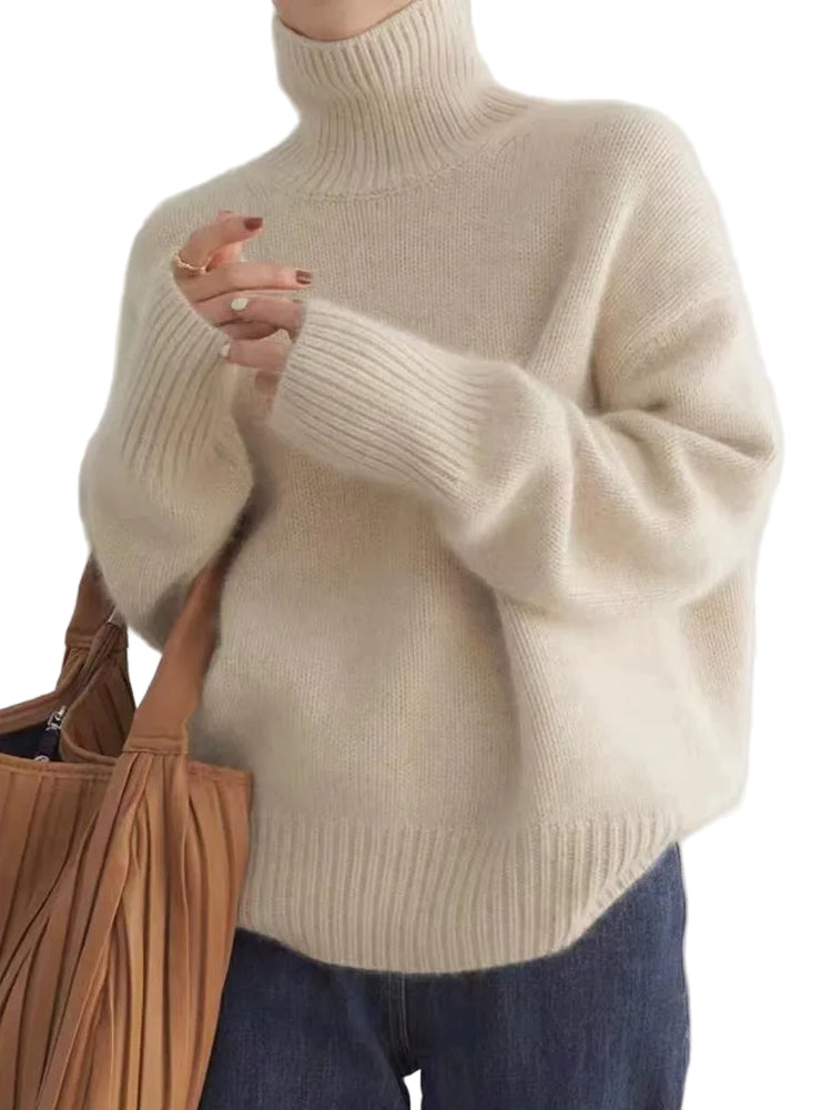 Kvinders Cashmere Rullekrave Sweater 0