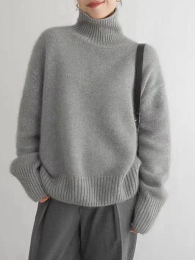 Kvinders Cashmere Rullekrave Sweater 10