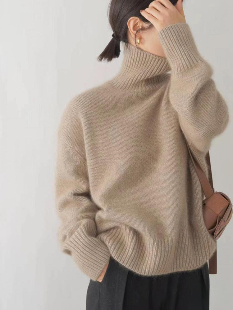 Kvinders Cashmere Rullekrave Sweater 1