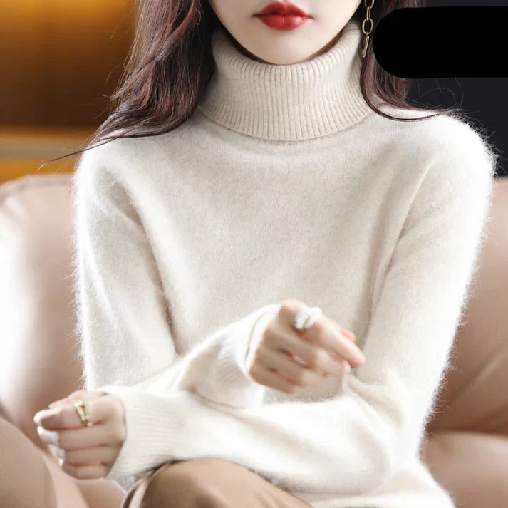 Kvinders Cashmere Rullekrave Sweater 1