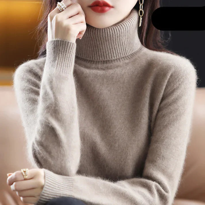 Kvinders Cashmere Rullekrave Sweater 2