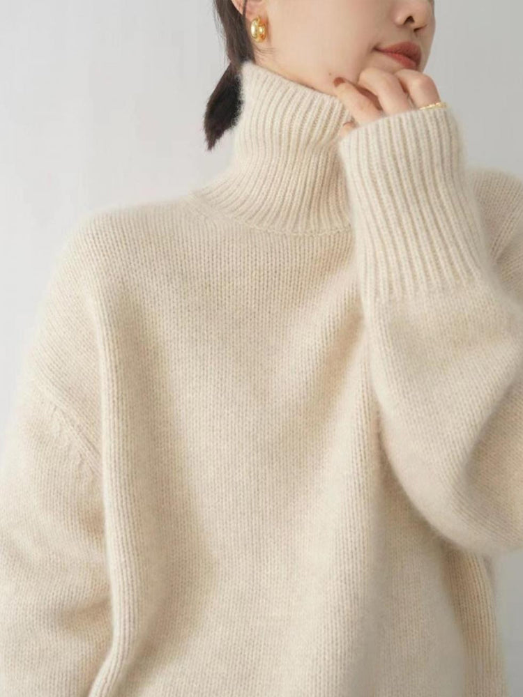 Kvinders Cashmere Rullekrave Sweater 4