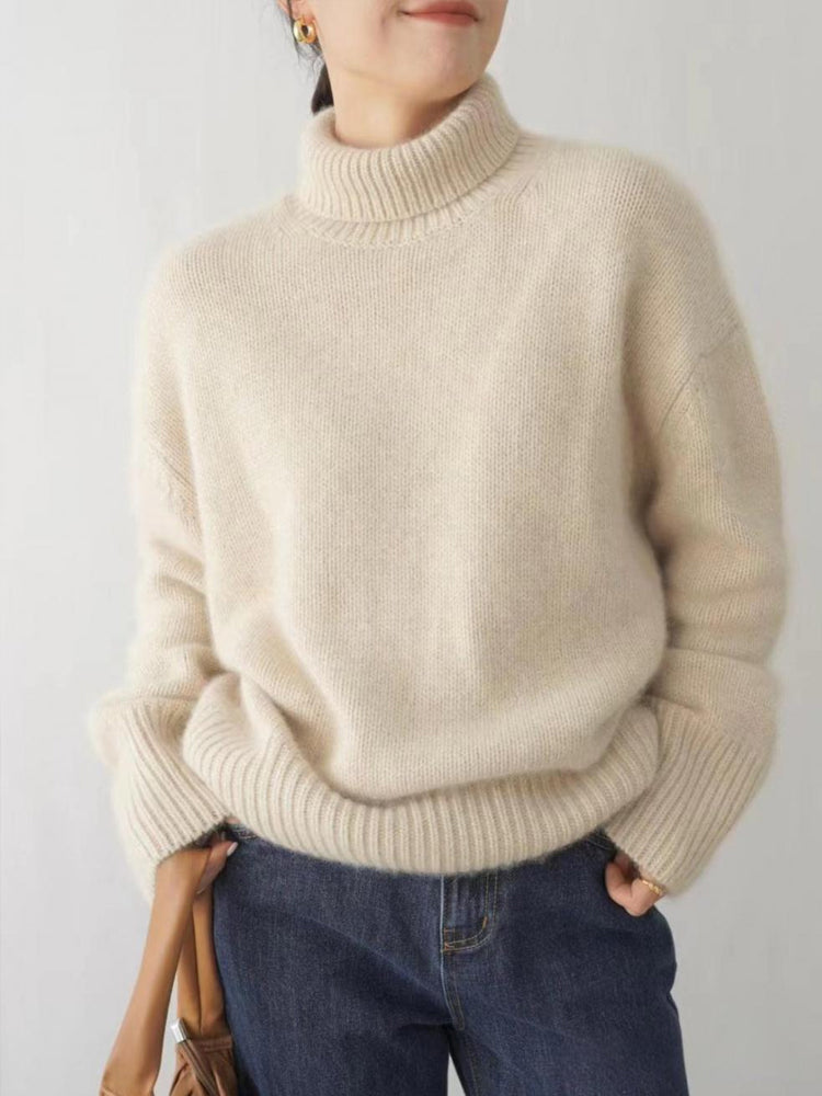 Kvinders Cashmere Rullekrave Sweater 5