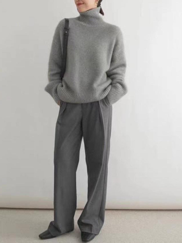 Kvinders Cashmere Rullekrave Sweater 6