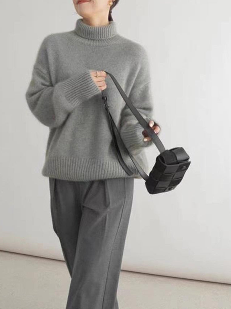 Kvinders Cashmere Rullekrave Sweater 7