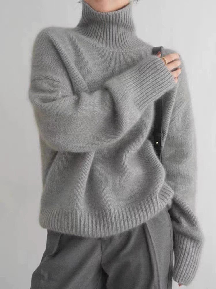 Kvinders Cashmere Rullekrave Sweater 8
